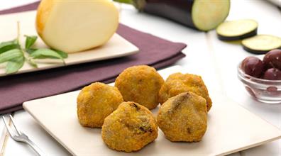 POLPETTINE DI MELANZANE GR.25 - KG.2,5X2 - RISPO